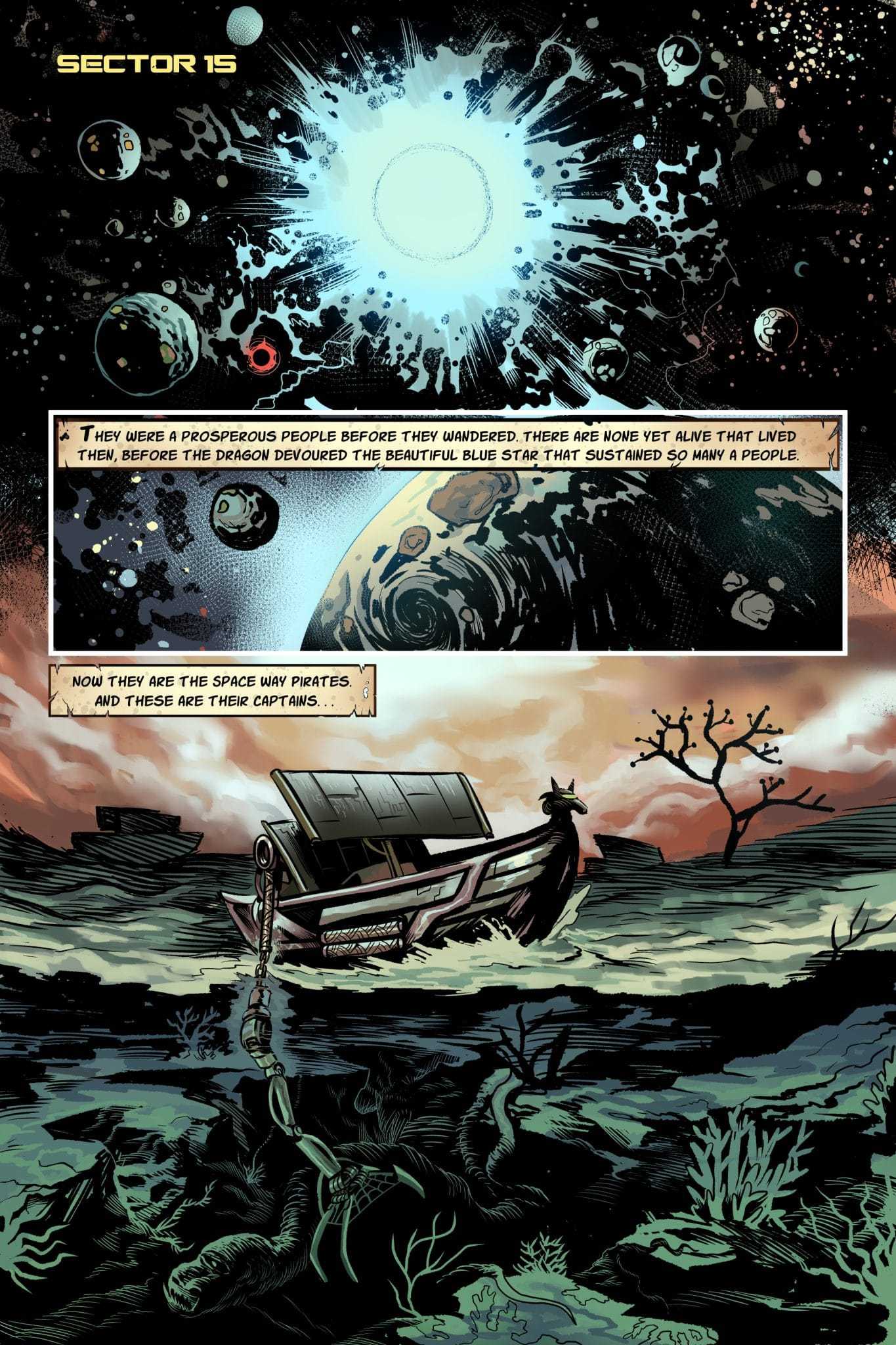Sample page from Tales of the Stars Issue Captains series